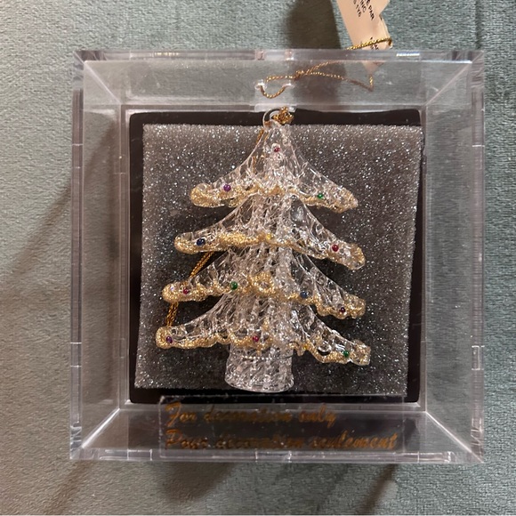 Vintage 3” spun glass Christmas tree ornament  - TREE - Picture 2 of 4